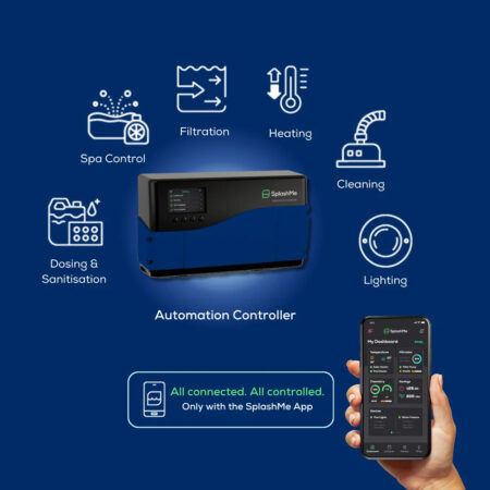 SplashMe pool automation controller and smartphone app