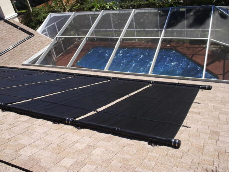 Solar pool heating system installed for a residential pool in Melbourne